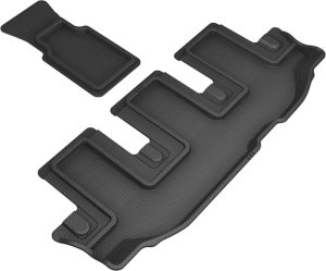 Subaru Ascent Floor Mat Set - 3rd Row - 3D MAXpider - KAGU Series - Black - `19-`24